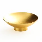 山田平安堂の漆器の平盃、金箔