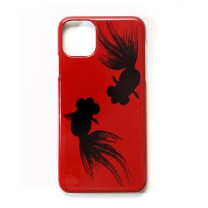 本漆塗り　iPhoneケース カバー　（iPhone11Pro Max用） 金魚